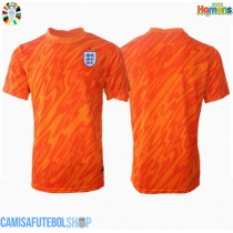Camisa de time de futebol Inglaterra Goleiro Replicas 1º Equipamento Europeu 2024 Manga Curta